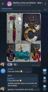 Crea Accesorios con Resina Opinión del curso de Yuly Mar Rivas creaciones en resina por alumnas