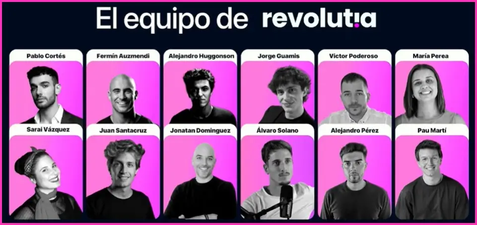 profesores y tutores de Revolutia ia pro la formacion mas marketinera de IA