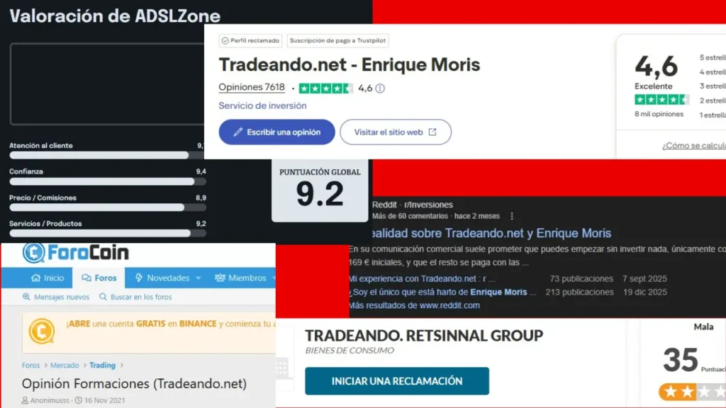 Opiniones Tradeando.net y Enrique Moris (2026) curso formativo de tradingen español. Enrique Moris formación.