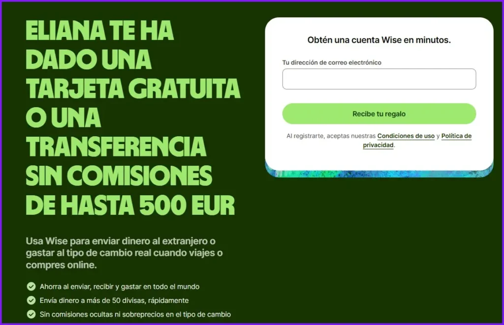 WISE CUPON DE DESCUENTO EN WISE, TARJETA GRATIS O COMISION GRATUITA